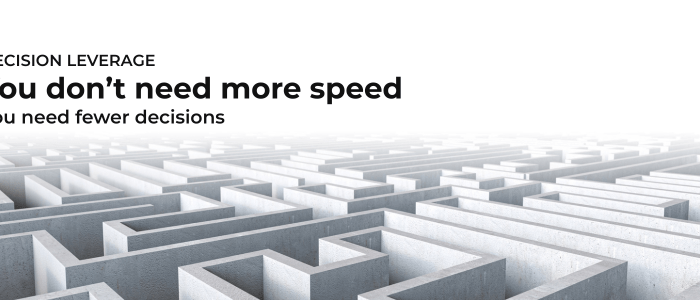 Decision Leverage for Seed-Stage Founders